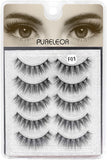 Natural 3D Mink Eyelashes Look Cat Eye-Lash Wispies 15mm Fluffy False Lashes