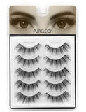 Natural 3D Mink Eyelashes Look Cat Eye-Lash Wispies 15mm Fluffy False Lashes