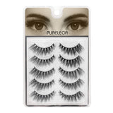 Natural 3D Mink Eyelashes Look Cat Eye-Lash Wispies 15mm Fluffy False Lashes