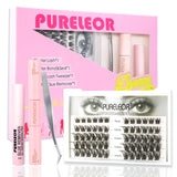 Individual Cluster Lashes Kit with bond and Glue Remover