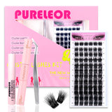 Individual Cluster Lashes Kit with bond and Glue Remover