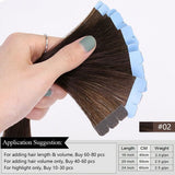 Flower Tape In Hair Human Hair Extensions Interface Double Sided Adhesive Glue 40pcs 100g