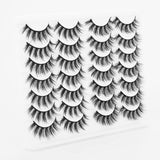 14 Pairs False Eyelashes Thick Fluffy 3D Faux Mink Lashes