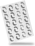 20 Pairs False Eyelashes Fluffy Wispy 3D Faux Mink Lashes