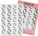 20 Pairs False Eyelashes Fluffy Wispy 3D Faux Mink Lashes