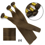 Hair Weft Solid Color Weave 100g Machine Made Virgin Hair Extensions Bundles For Woman Sew In Ribbon Straight Hair