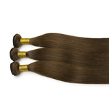 Hair Weft Solid Color Weave 100g Machine Made Virgin Hair Extensions Bundles For Woman Sew In Ribbon Straight Hair