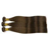 Hair Weft Solid Color Weave 100g Machine Made Virgin Hair Extensions Bundles For Woman Sew In Ribbon Straight Hair