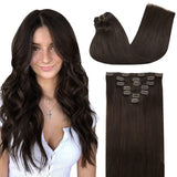 14inch-24inch 7pcs 120g Clip in Hair Extensions  Handmade Real Human Hair Extensions