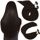 Pureleor Hair Extensions Flat Tip 14 Inch Hot Fusion Hair Extensions Human Hair 50 Grams Keratin Flat Tip Human Hair Extensions