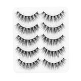 Natural 3D Mink Eyelashes Look Cat Eye-Lash Wispies 15mm Fluffy False Lashes