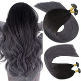 Pureleor Hair Extensions Flat Tip 14 Inch Hot Fusion Hair Extensions Human Hair 50 Grams Keratin Flat Tip Human Hair Extensions