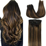 14inch-24inch 7pcs 120g Clip in Hair Extensions  Handmade Real Human Hair Extensions