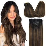 14inch-24inch 7pcs 120g Clip in Hair Extensions  Handmade Real Human Hair Extensions