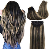 14inch-24inch 7pcs 120g Clip in Hair Extensions  Handmade Real Human Hair Extensions