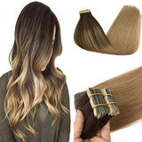 Pureleor 20pcs 50g Human Hair Extensions Tape in  Real Hair extensions