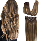 14inch-24inch 7pcs 120g Clip in Hair Extensions  Handmade Real Human Hair Extensions