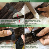 Pureleor 20pcs 50g Human Hair Extensions Tape in  Real Hair extensions