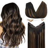 Pureleor Wire Hair Extensions 12 Inch-20 inch 70g  Wire Layered Straight Hair Extensions