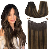 Pureleor Wire Hair Extensions 12 Inch-20 inch 70g  Wire Layered Straight Hair Extensions