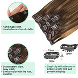 14inch-24inch 7pcs 120g Clip in Hair Extensions  Handmade Real Human Hair Extensions