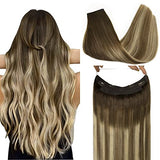 Pureleor Wire Hair Extensions 12 Inch-20 inch 70g  Wire Layered Straight Hair Extensions