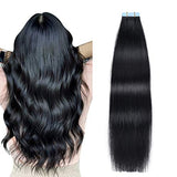 Pureleor 12 inch-24 inch Tape in Hair Extensions Human Hair  20 Pcs/Pack 50g