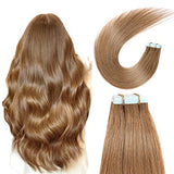 Pureleor 12 inch-24 inch Tape in Hair Extensions Human Hair  20 Pcs/Pack 50g