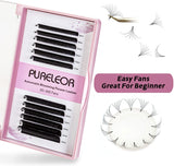 Easy Fan Lashes 0.07 D Curl 8-15mm Mixed Russian Volume Lash Extensions 2D-30D Self-Fanning Individual Eyelash Extension