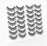 False Eyelashes 14 Pairs Thick Fluffy 3D Faux Mink Lashes