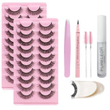 10 Pairs Russian Lashes Natural Short DH05