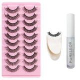 10 Pairs Russian Lashes Natural Short DH05