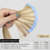 Flower Tape In Hair Human Hair Extensions Interface Double Sided Adhesive Glue 40pcs 100g