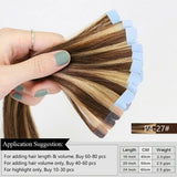 Flower Tape In Hair Human Hair Extensions Interface Double Sided Adhesive Glue 40pcs 100g