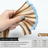 Flower Tape In Hair Human Hair Extensions Interface Double Sided Adhesive Glue 40pcs 100g