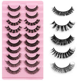 10 Pairs Russian Lashes DD Curl Eyelashes H5