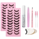 10 Pairs Russian Lashes DD Curl Eyelashes H5