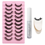 10 Pairs Russian Lashes DD Curl Eyelashes H5