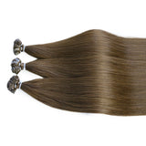 #4 Flat Tip Hair Extensions Real Virgin Human Hair Keratin Extensions #1 100 strands