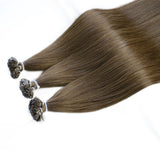 #4 Flat Tip Hair Extensions Real Virgin Human Hair Keratin Extensions #1 100 strands