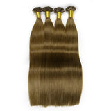 #6 Capsule Fusion Human Hair Straight Machine Virgin U Nail Tip Keratin Pre Bonded Hair Extensions 14"-34"