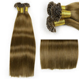 #6 Capsule Fusion Human Hair Straight Machine Virgin U Nail Tip Keratin Pre Bonded Hair Extensions 14"-34"