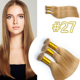 #27  Nano-Tip Human Hair Extensions Straight Capsules Natural Pre Bonded Hair 1g/Strand