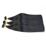 #1 Flat Tip Hair Extensions Real Virgin Human Hair Keratin Extensions #1 100 strands