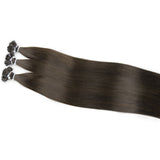 #2 Flat Tip Hair Extensions Real Virgin Human Hair Keratin Extensions #1 100 strands