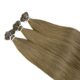 #6 Flat Tip Hair Extensions Real Virgin Human Hair Keratin Extensions #1 100 strands