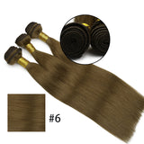 Hair Bundles Human Hair Weft Extensions In Silky Straight virgin Skin Double Weft For Salon