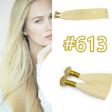 #613  flat-Tip Human Hair Extensions Straight Capsules Natural Pre Bonded Hair 1g/Strand