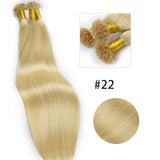 #22Clearance Nail U Tip Hair Extensions 1g/Strand Keratin Capsules Machine 100% Human Hair Extensions