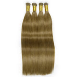 #6 Nano Tip Hair Extensions Real Virgin Human Hair Keratin Extensions #1 100 strands